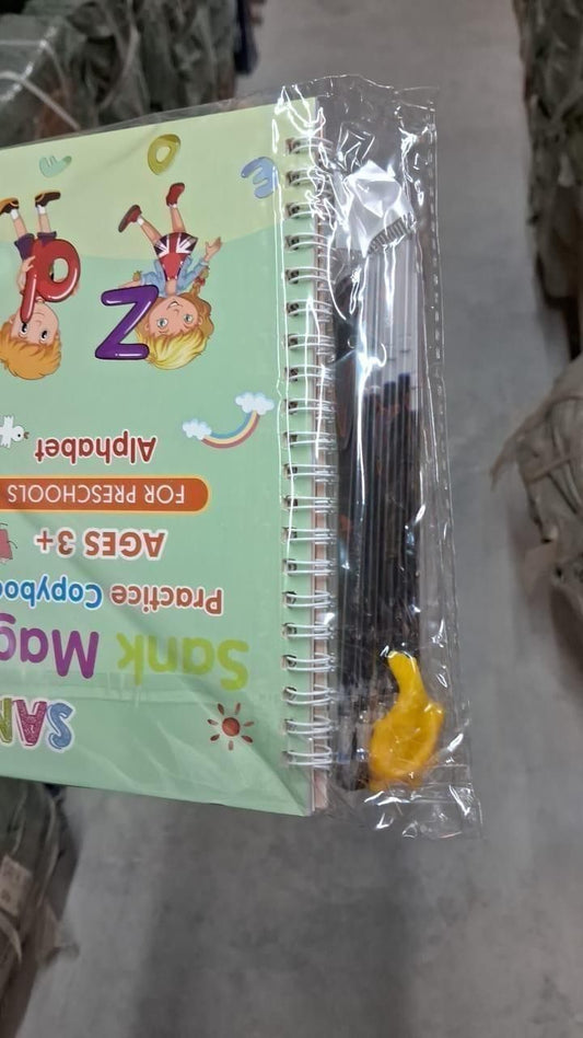 Sank Magic Practice Copybook (4 BOOKS,1 PEN,1 GRIP,10 REFILL) Pack of 1