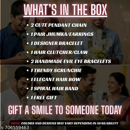 AVRIT’S Luxury Jewelry & Hair Accessories Gift Hamper for Women & Girls | Valentine, Birthday & Anniversary Gift Set for Her